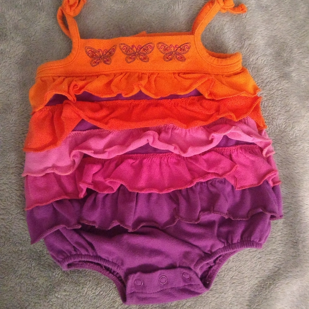 ⭐buy 2 get 1 free⭐ colorful summer baby ruffled romper